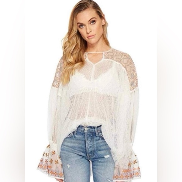 Free People Joyride Blouse Medium - Picture 2 of 16